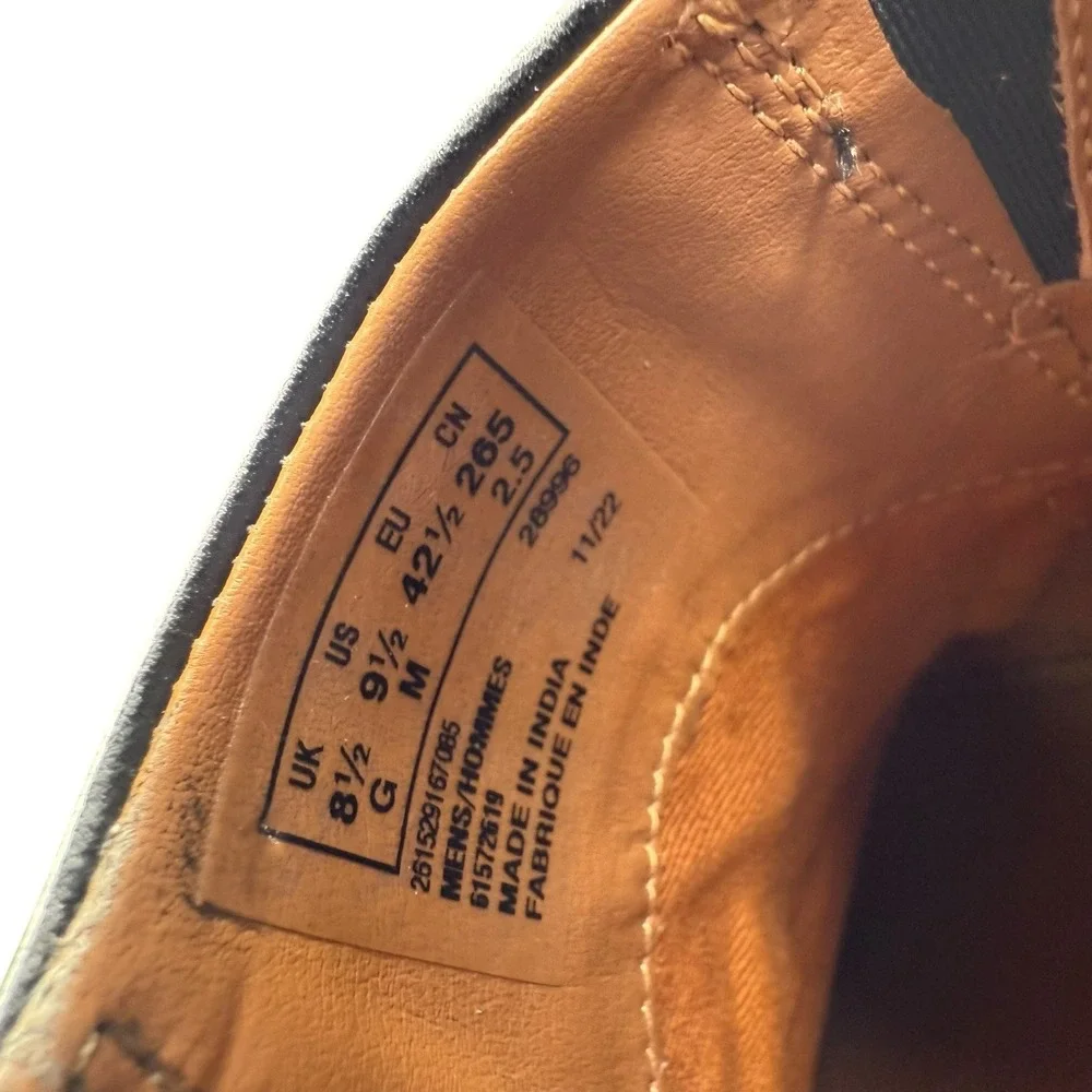 Clarks Men's Loafers Whiddon Step Black Leather Size 9.5 M Extreme‎ Comfort
